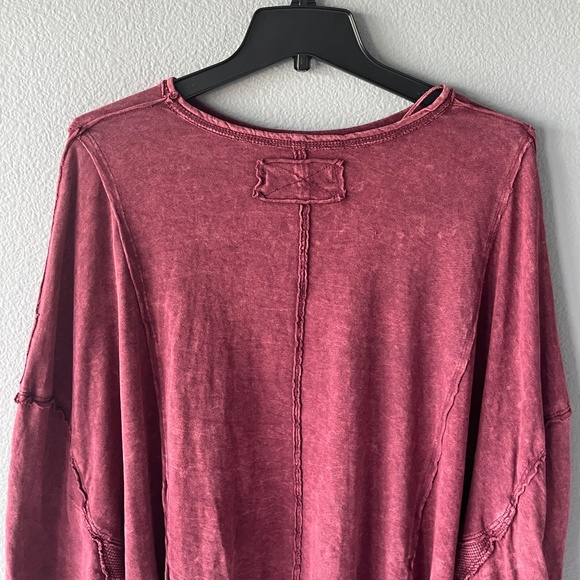 We the Free - Oversized Twofer - Acid Wash Long Sleeve Shirt NWT - Picture 7 of 12